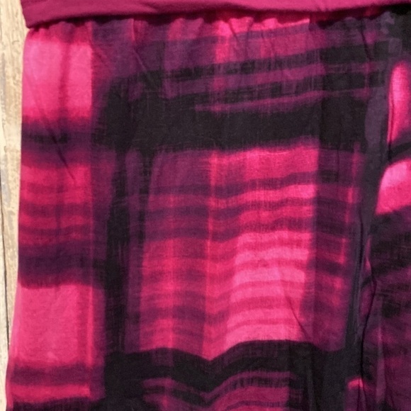 DKNY jeans pink tie-dye drawstring clenched waist Short Sleeve Shirt | XS - Picture 9 of 11